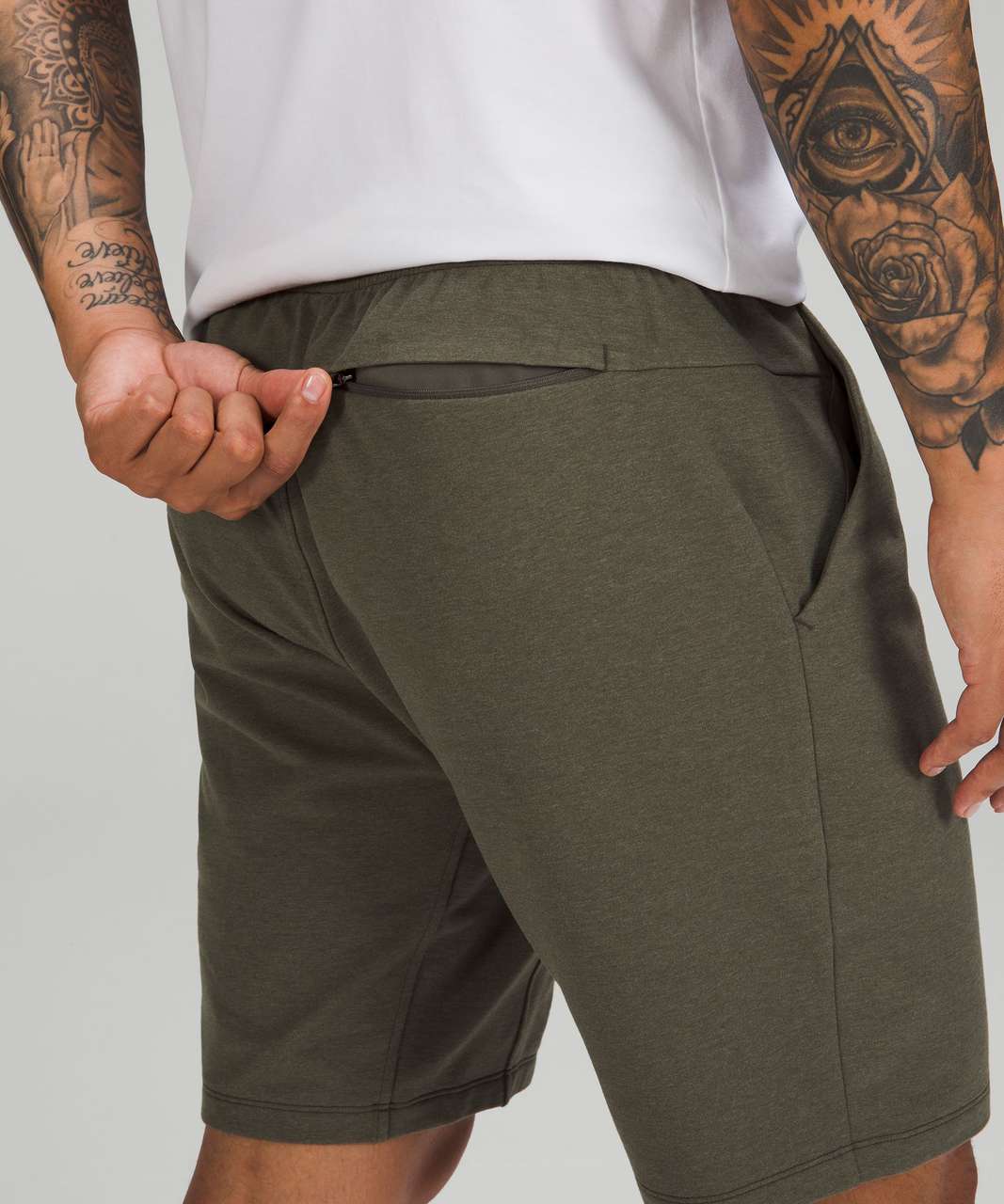 Lululemon City Sweat Short 9" - Heathered Carob Brown / Carob Brown