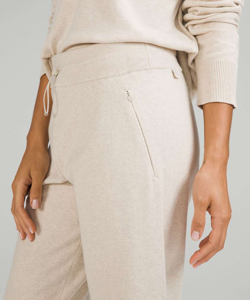 Lululemon Braided Detail High-Rise Jogger - White Opal - lulu fanatics