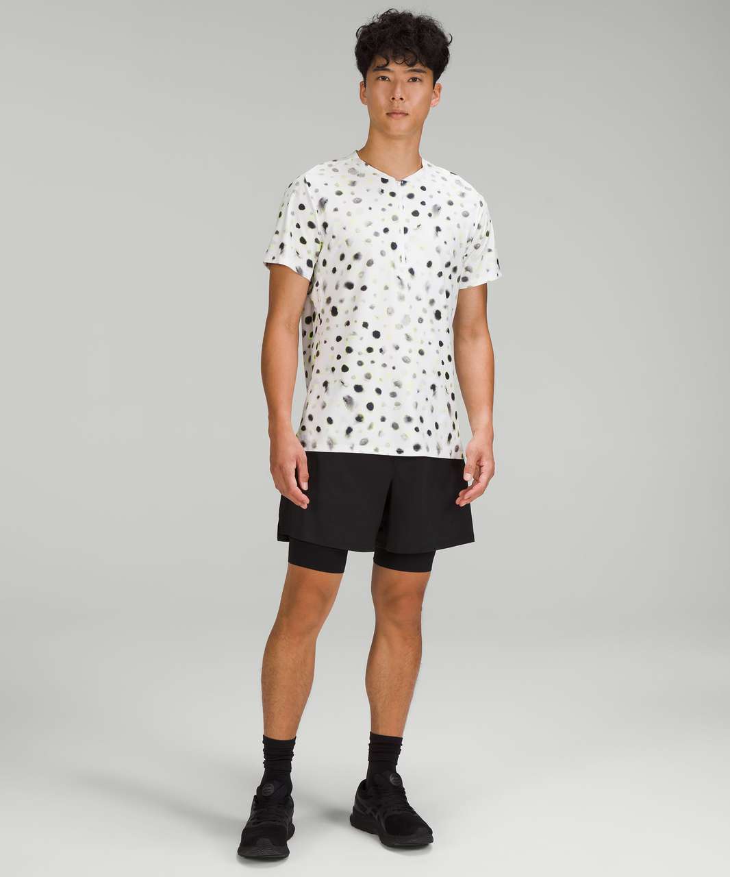 Lululemon Vented Tennis Short Sleeve Shirt - Haze Dot Yellow Multi