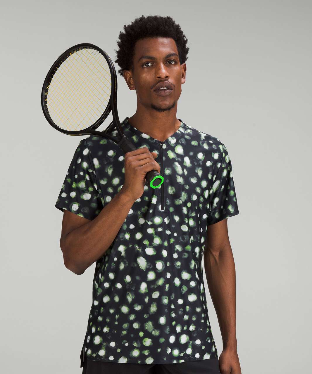 Lululemon Vented Tennis Short Sleeve Shirt - Haze Dot Inverse Black Multi