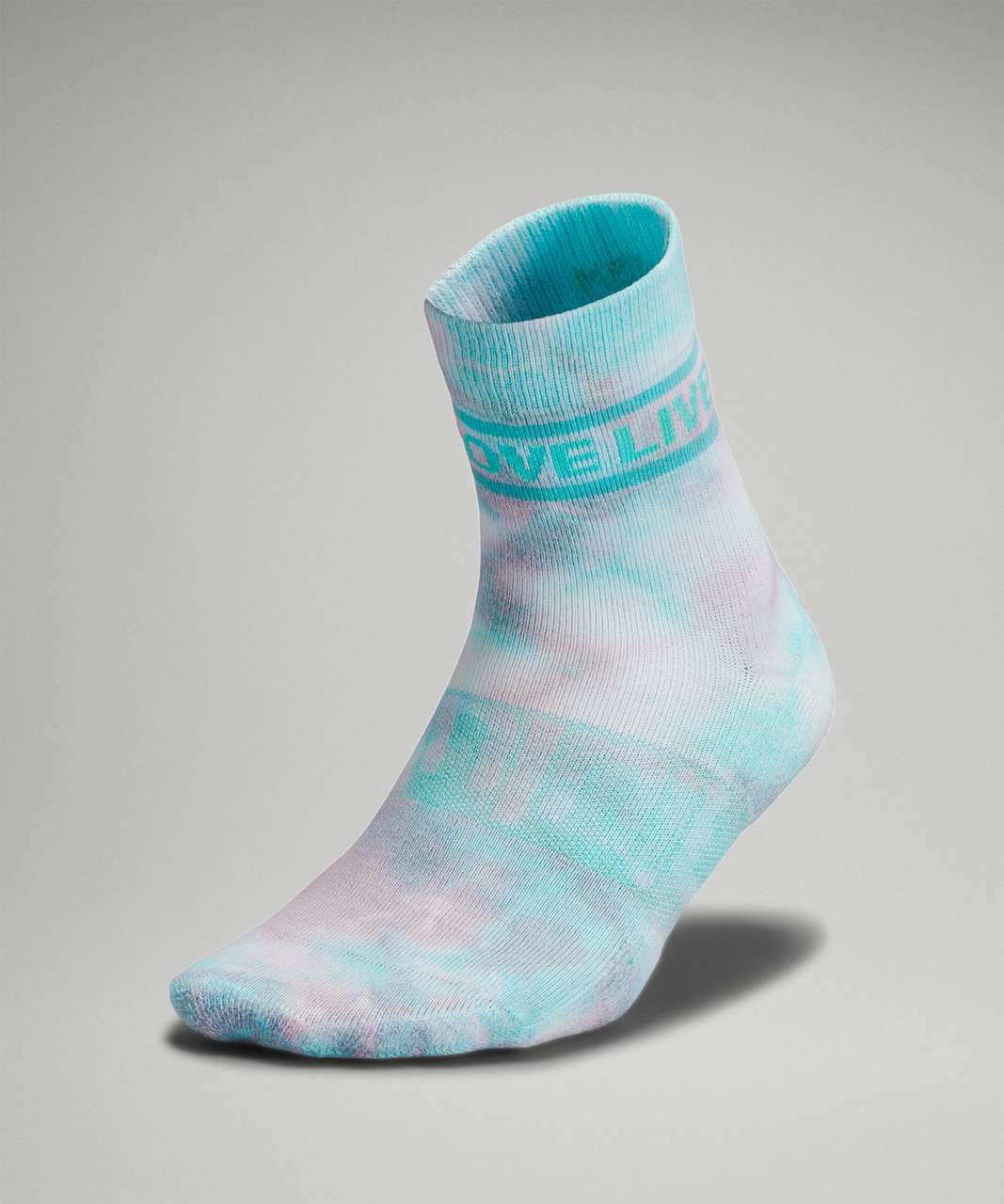 Lululemon Daily Stride Mid-Crew Sock *Tie Dye lululemon - Pink Peony / Electric Turquoise