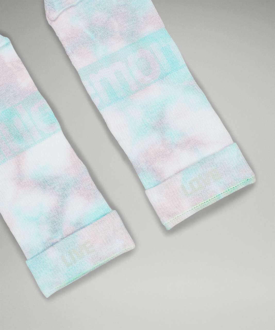 Lululemon Daily Stride Mid-Crew Sock *Tie Dye lululemon - Pink Peony / Electric Turquoise