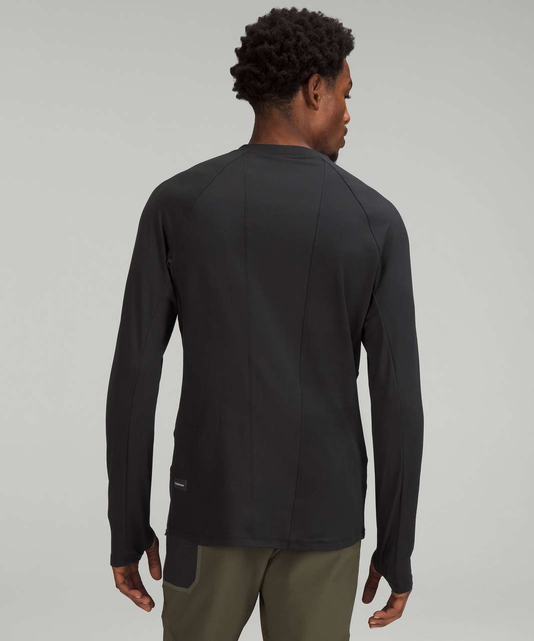 Lululemon Rulu Fleece Base Layer Hiking Long Sleeve Shirt - Black