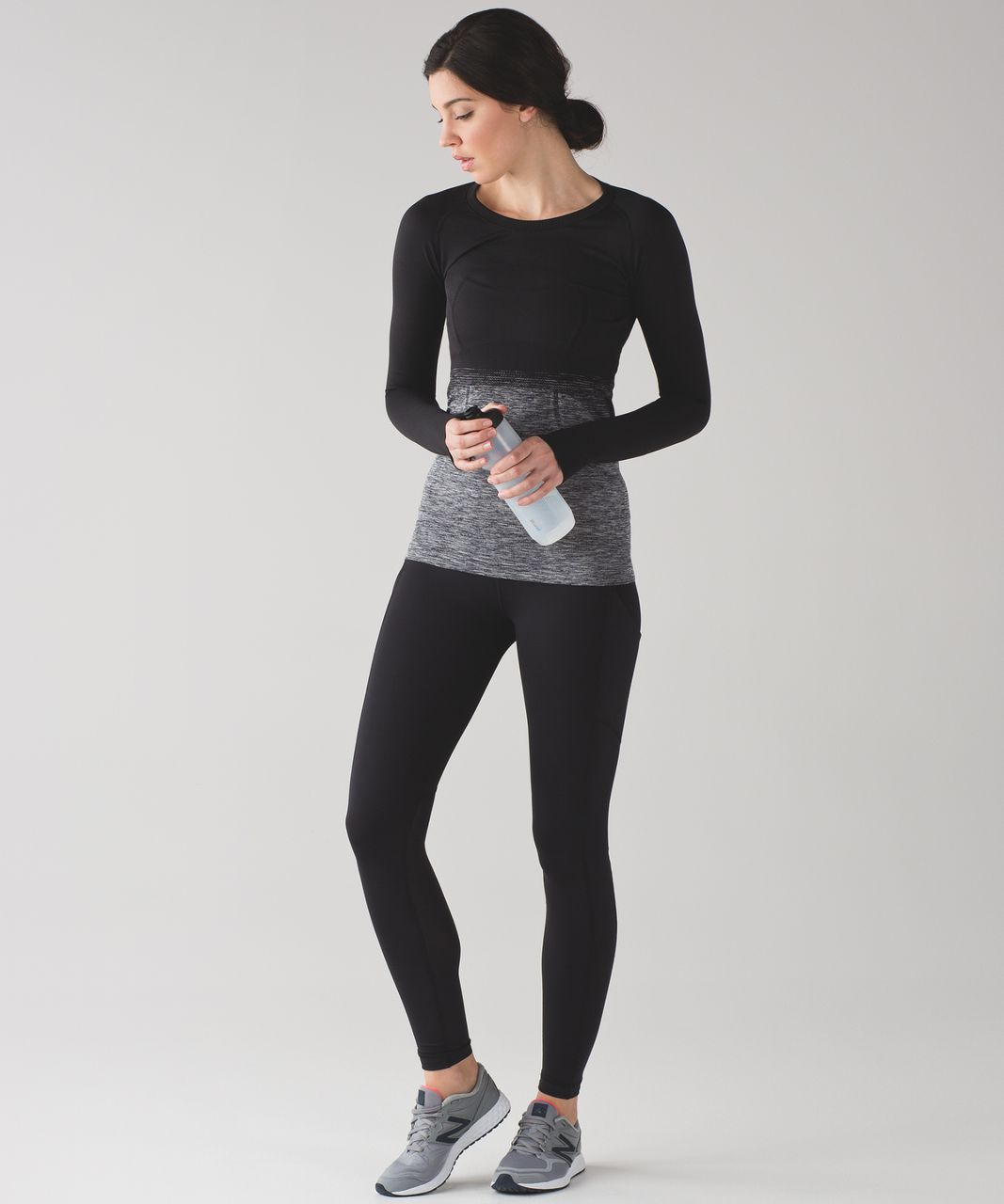 Lululemon Swiftly Tech Long Sleeve Crew - White / Black