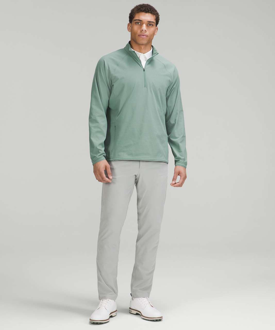 lululemon athletica Waffle-knit Half Zip in Gray