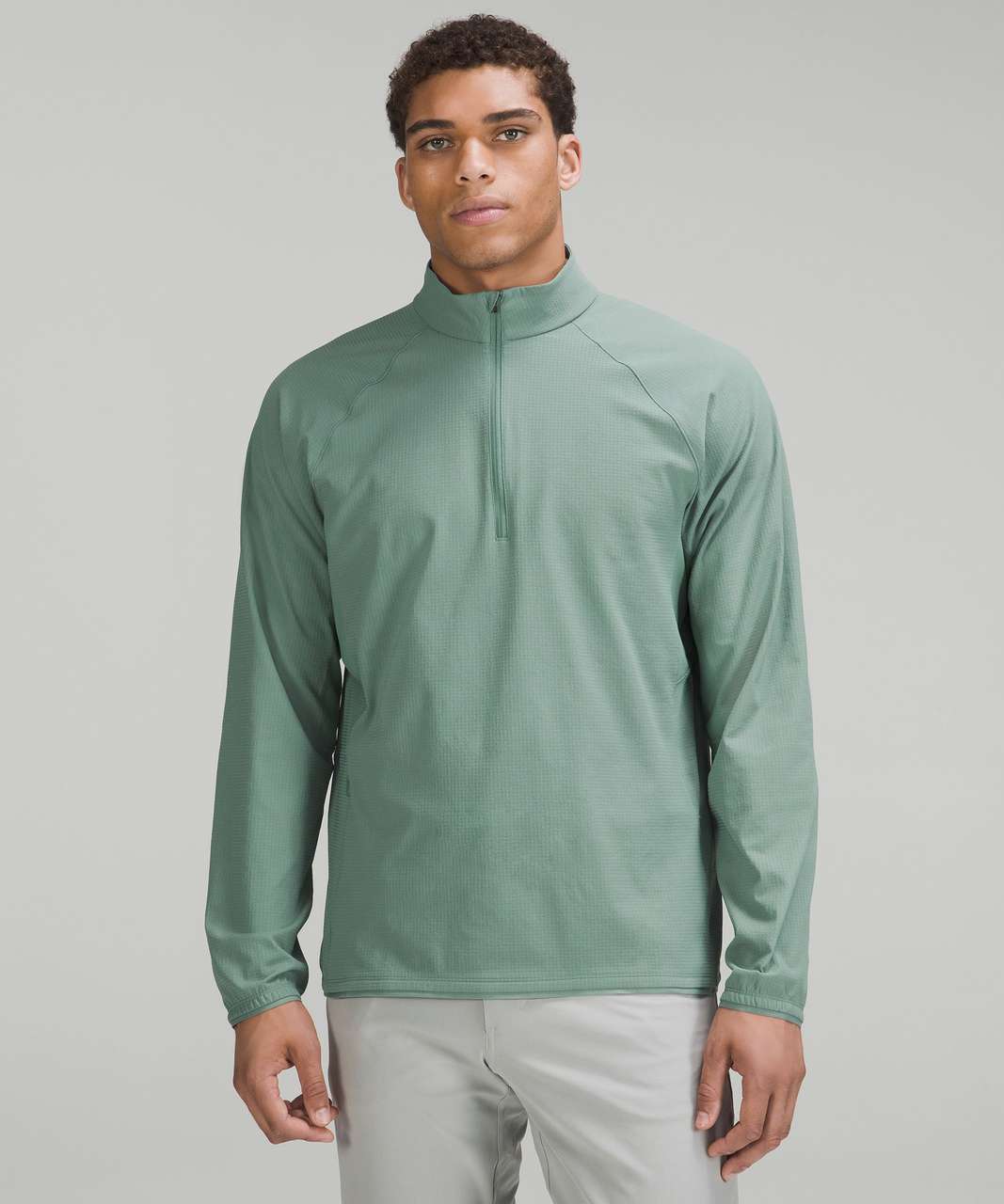 Green It's Rulu Run quarter-zip technical-jersey top, lululemon