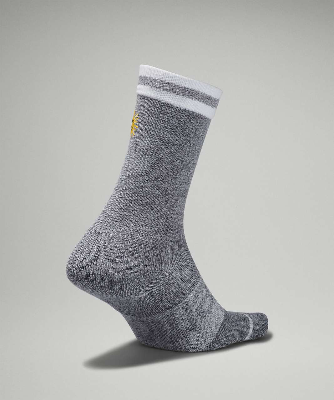 Lululemon Daily Stride Crew Sock *Sun Rainbow - Heather Grey / White