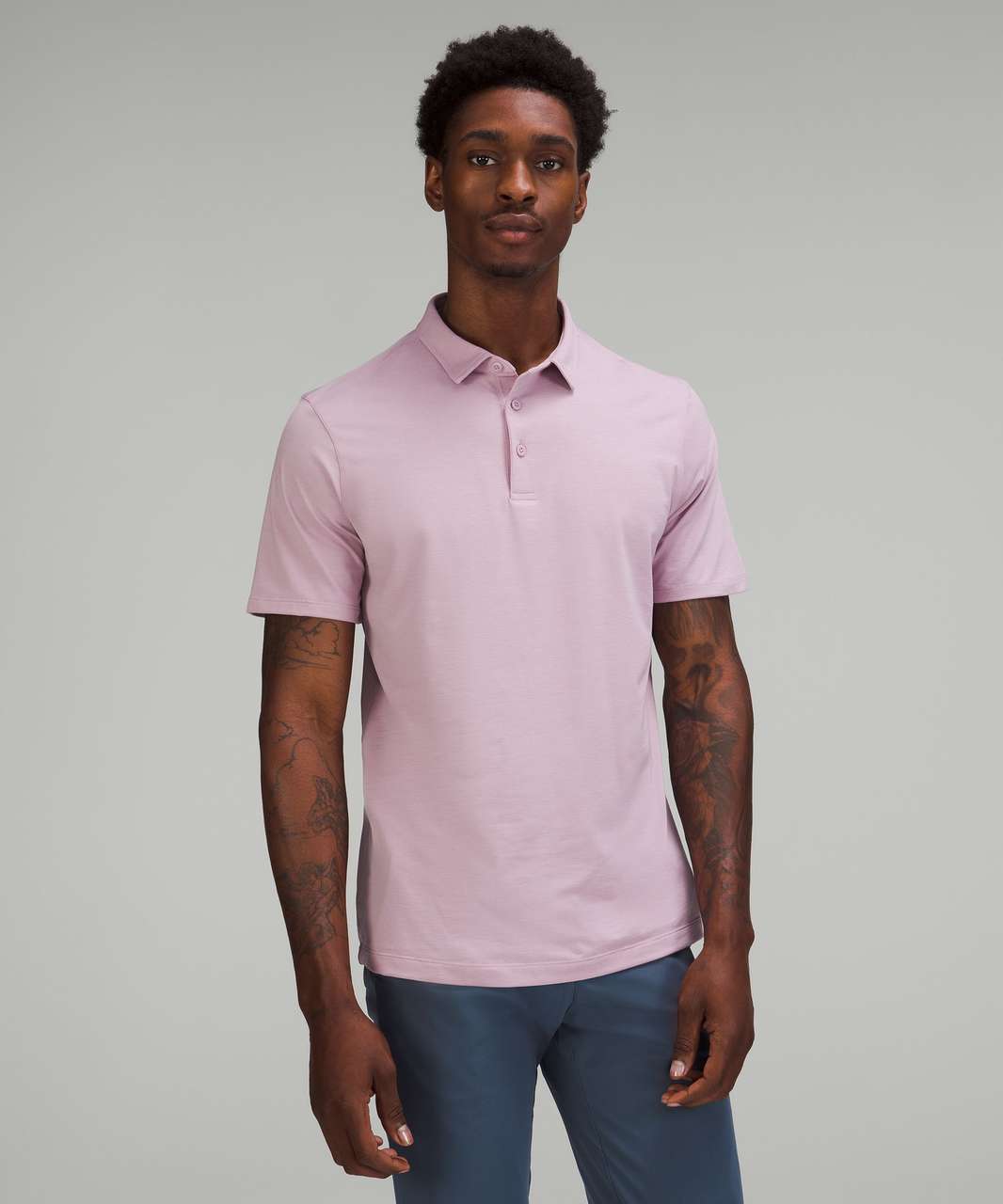 Lululemon Evolution Short Sleeve Polo Shirt In Pink Blossom