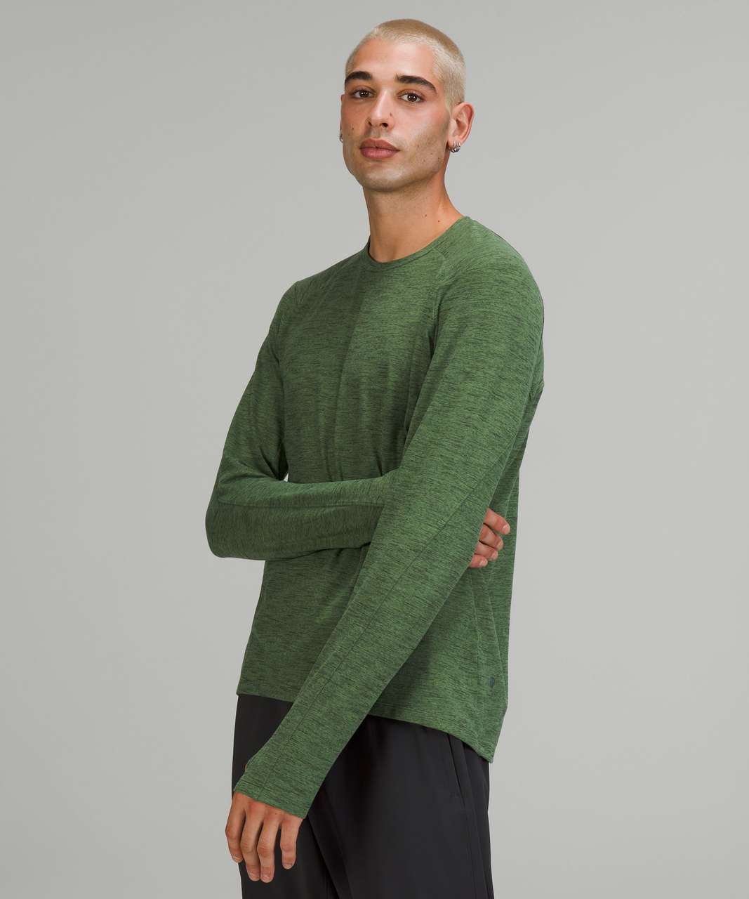 Lululemon Surge Warm Long Sleeve - Tri Colour Rulu Willow Green Lemon Vibe