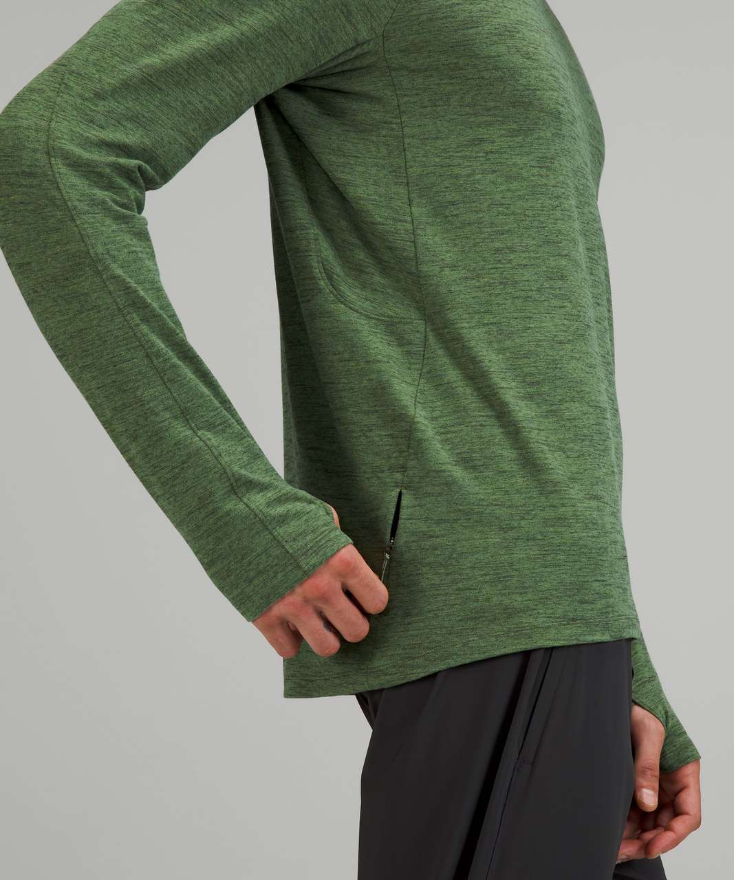 Lululemon Surge Warm Long Sleeve - Tri Colour Rulu Willow Green Lemon Vibe