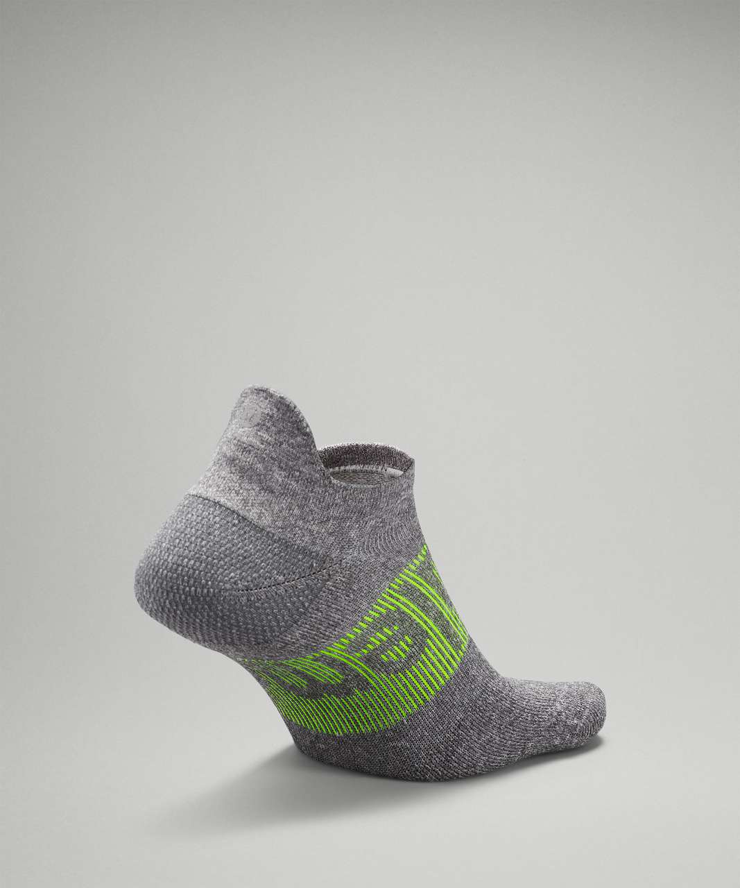 Lululemon Power Stride Tab Sock *Anti-stink - Heather Grey / Highlight Yellow