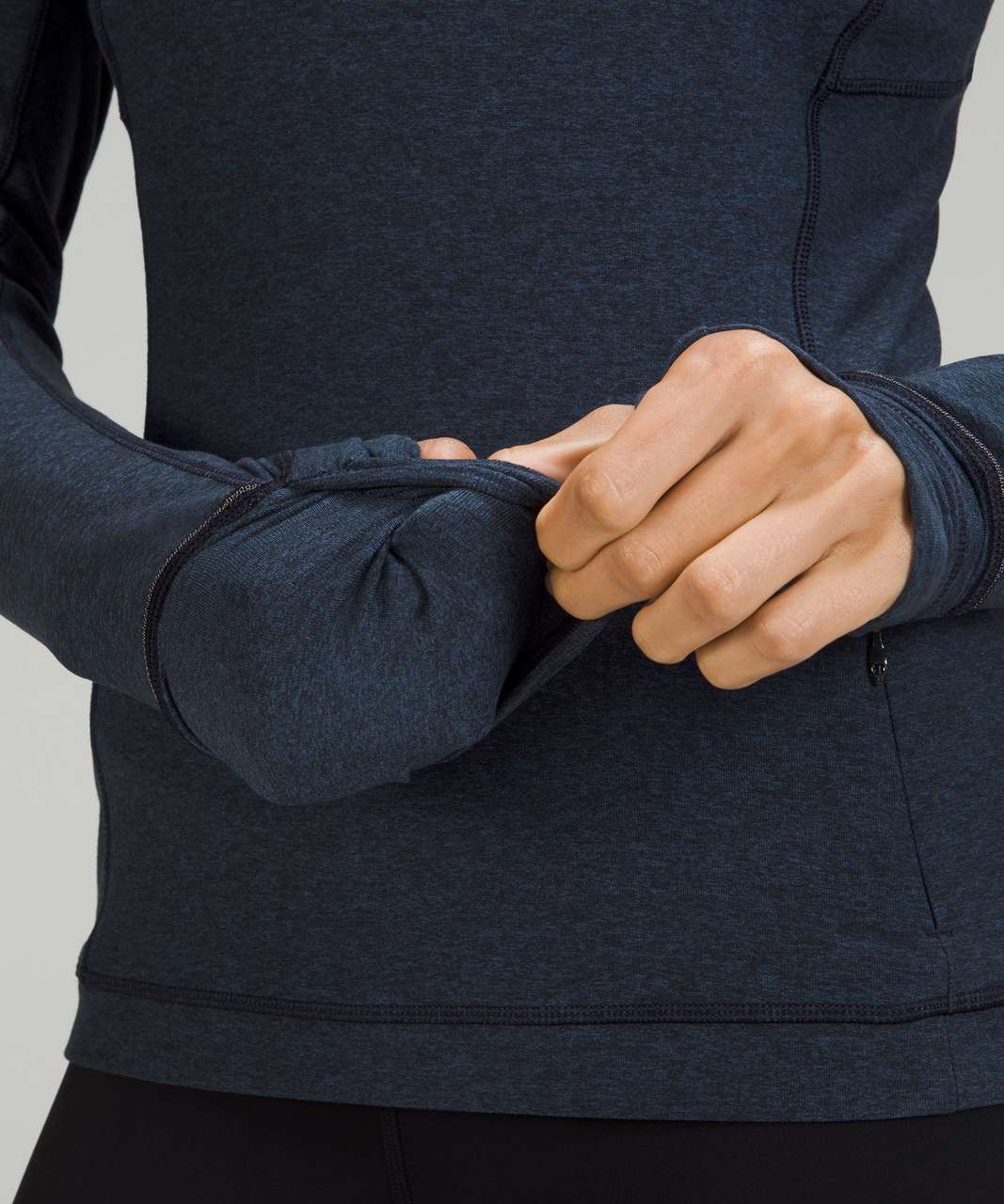 Lululemon Its Rulu Run Long Sleeve Shirt - Heathered True Navy / Black