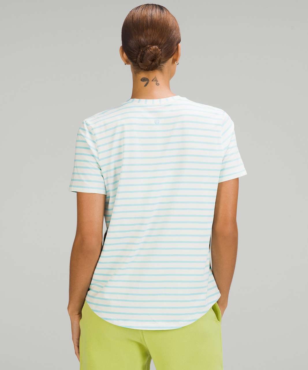 Lululemon Love Crew T-Shirt - Yachtie Stripe Antique White Icing Blue