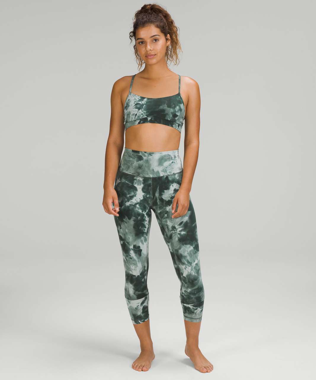 Lululemon Flow Y Nulu Bra *Light Support, A–C Cups - Diamond Dye Starlight Smoked Spruce