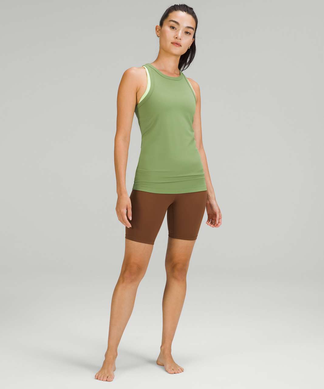 Lululemon Practice Freely Tank - Gingham Green  Athletic tank tops,  Lululemon, Clothes design