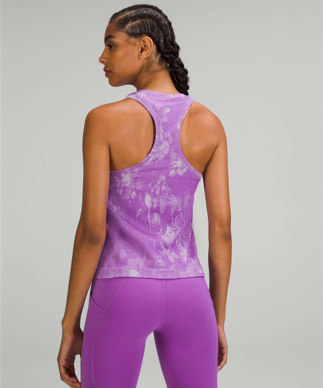 Lululemon Swiftly Tech Racerback Tank Top 2.0 *Race Length - Shadow Bloom Moonlit Magenta / Faint Lavender