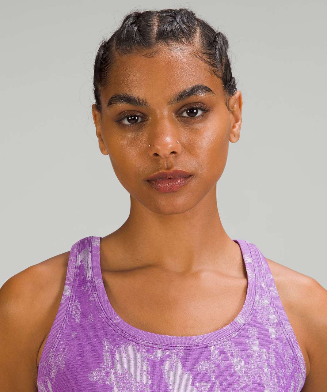 Lululemon Swiftly Tech Racerback Tank Top 2.0 *Race Length - Shadow Bloom  Moonlit Magenta / Faint Lavender - lulu fanatics