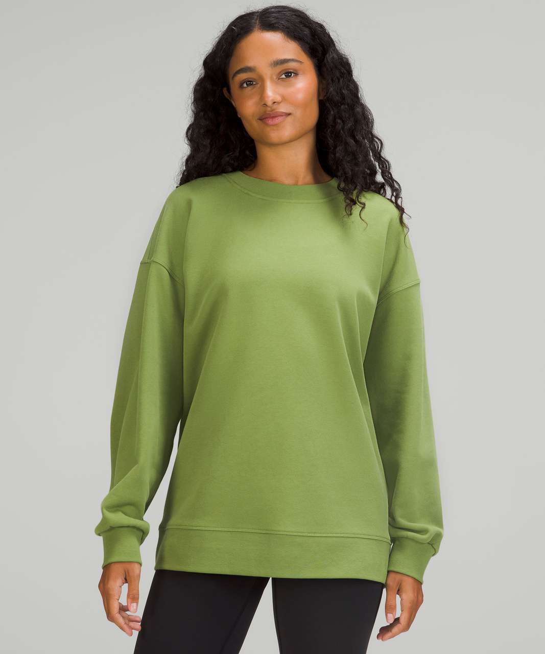 Lululemon Perfectly Oversized Crew - Green Foliage - lulu fanatics