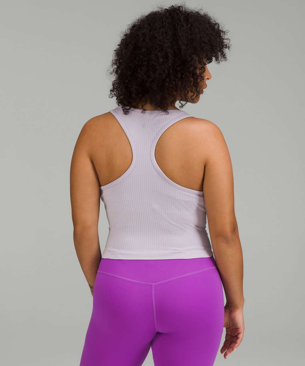 Lululemon Ebb to Street Cropped Racerback Tank Top - Faint Lavender