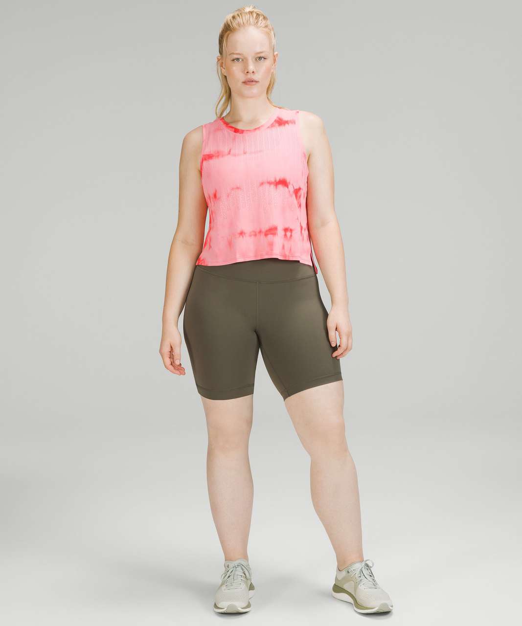 Lululemon Train to Be Tank Top - Rain Stripe Marble Dye Raspberry Cream