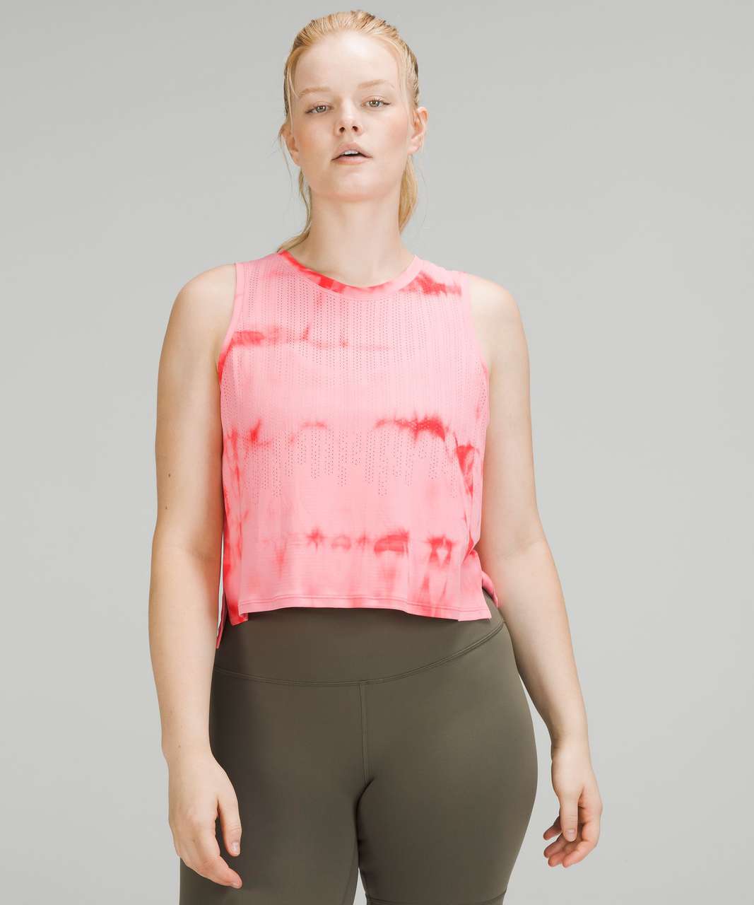 Lululemon Train to Be Tank Top - Rain Stripe Marble Dye Raspberry Cream