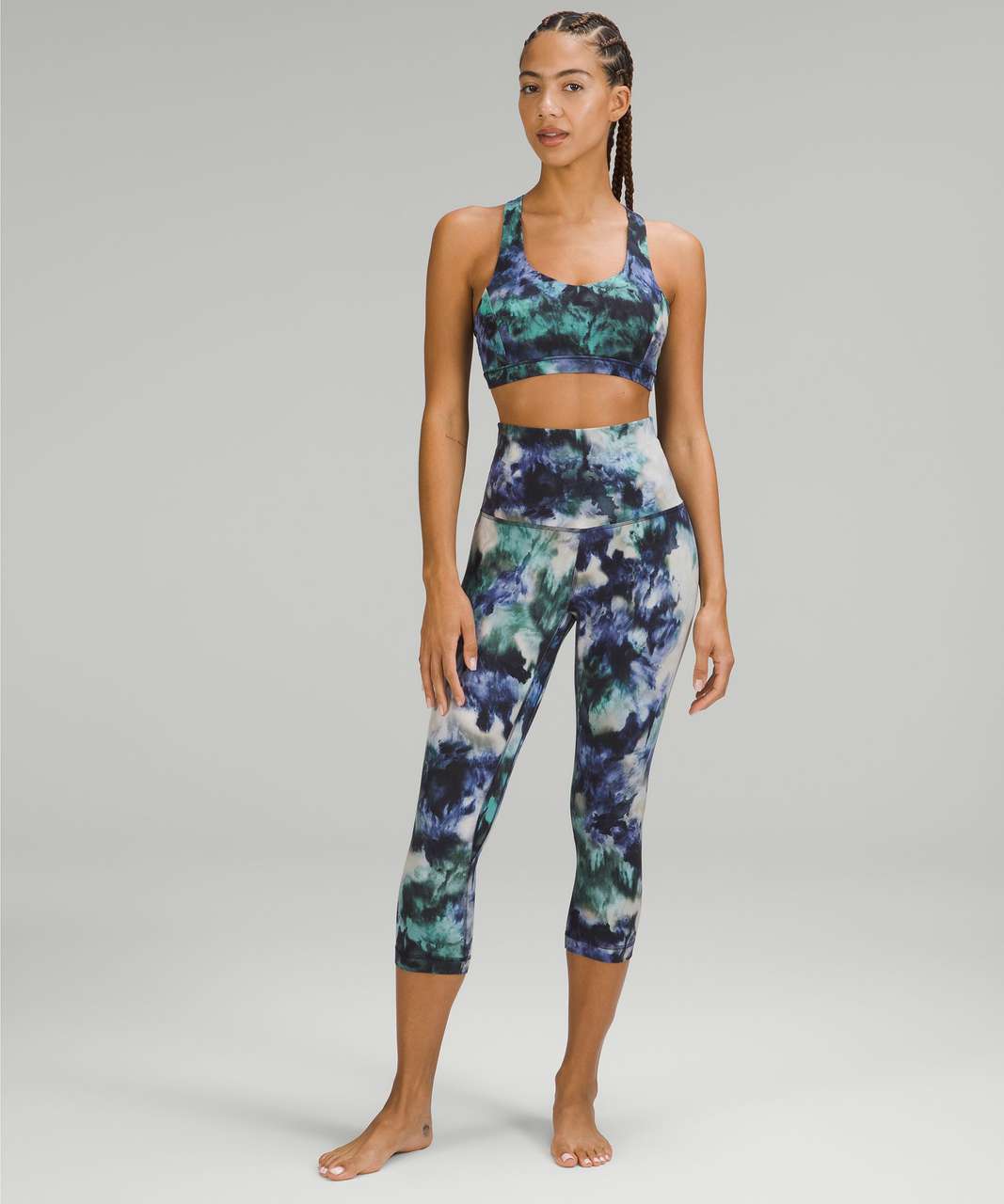 Lululemon Align Super-High-Rise Crop 21 - Meteor Wash Print Multi