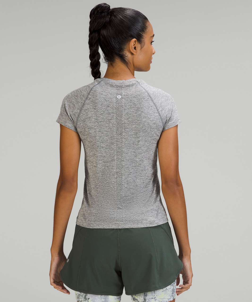 Lululemon Swiftly Tech Short Sleeve Shirt 2.0 *Race Length - Slate / White