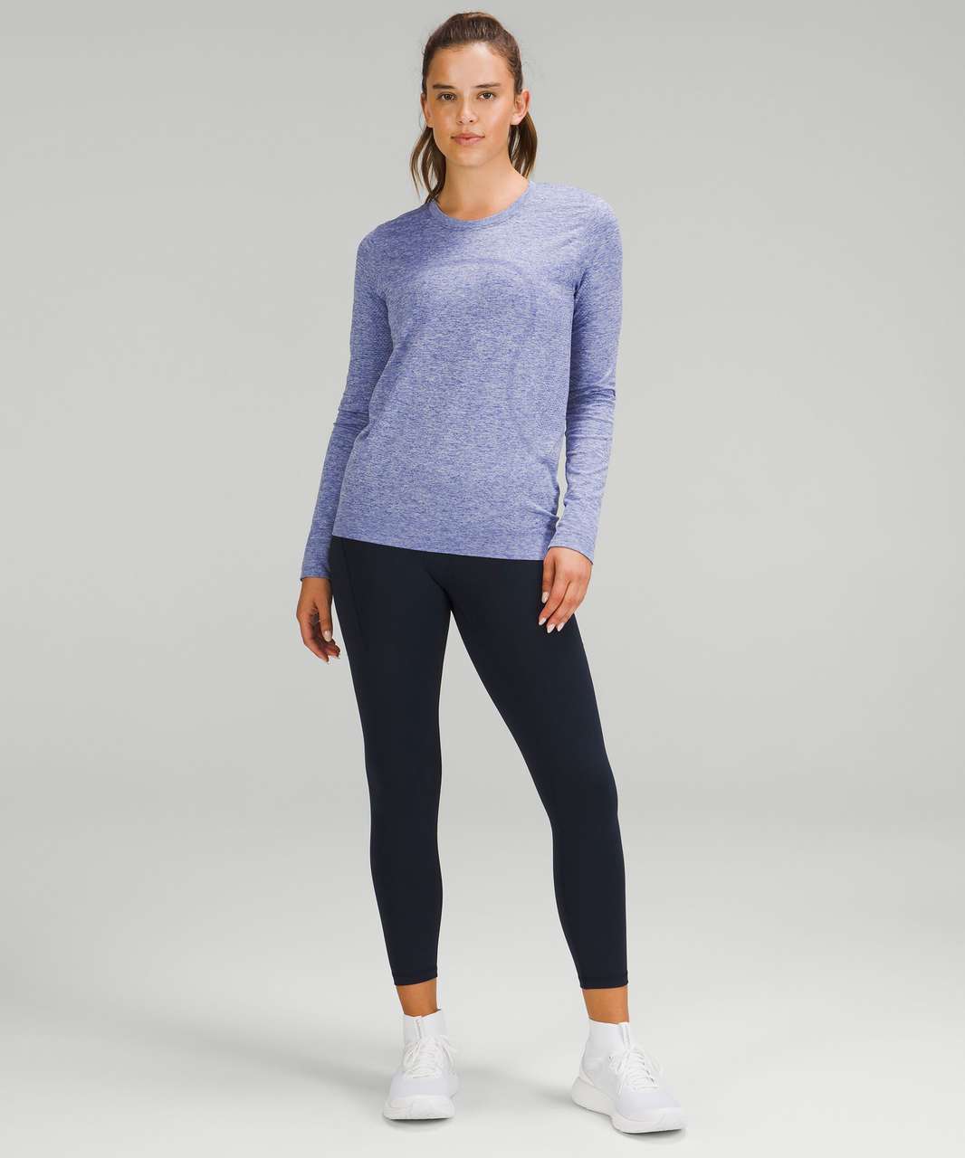 Lululemon Swiftly Relaxed-Fit Long Sleeve Shirt - Psychic / White