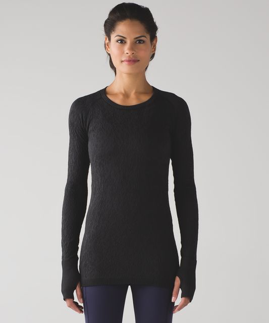 Lululemon Rest Less Pullover - Black / Dark Cast - lulu fanatics