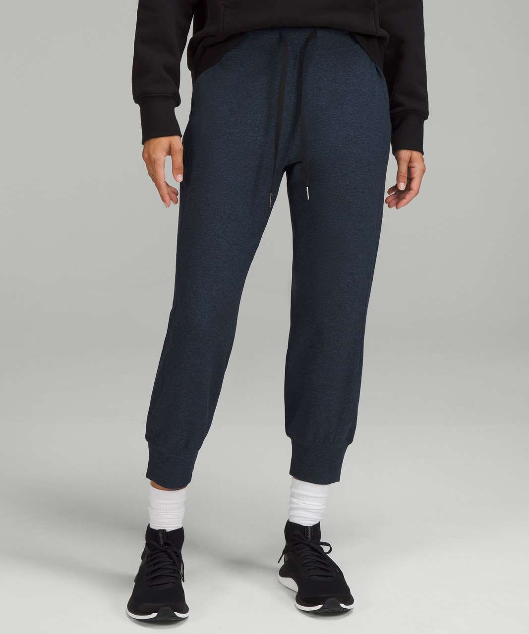 Lululemon Ready to Rulu High-Rise Cropped Jogger - Heathered True Navy /  Black - lulu fanatics