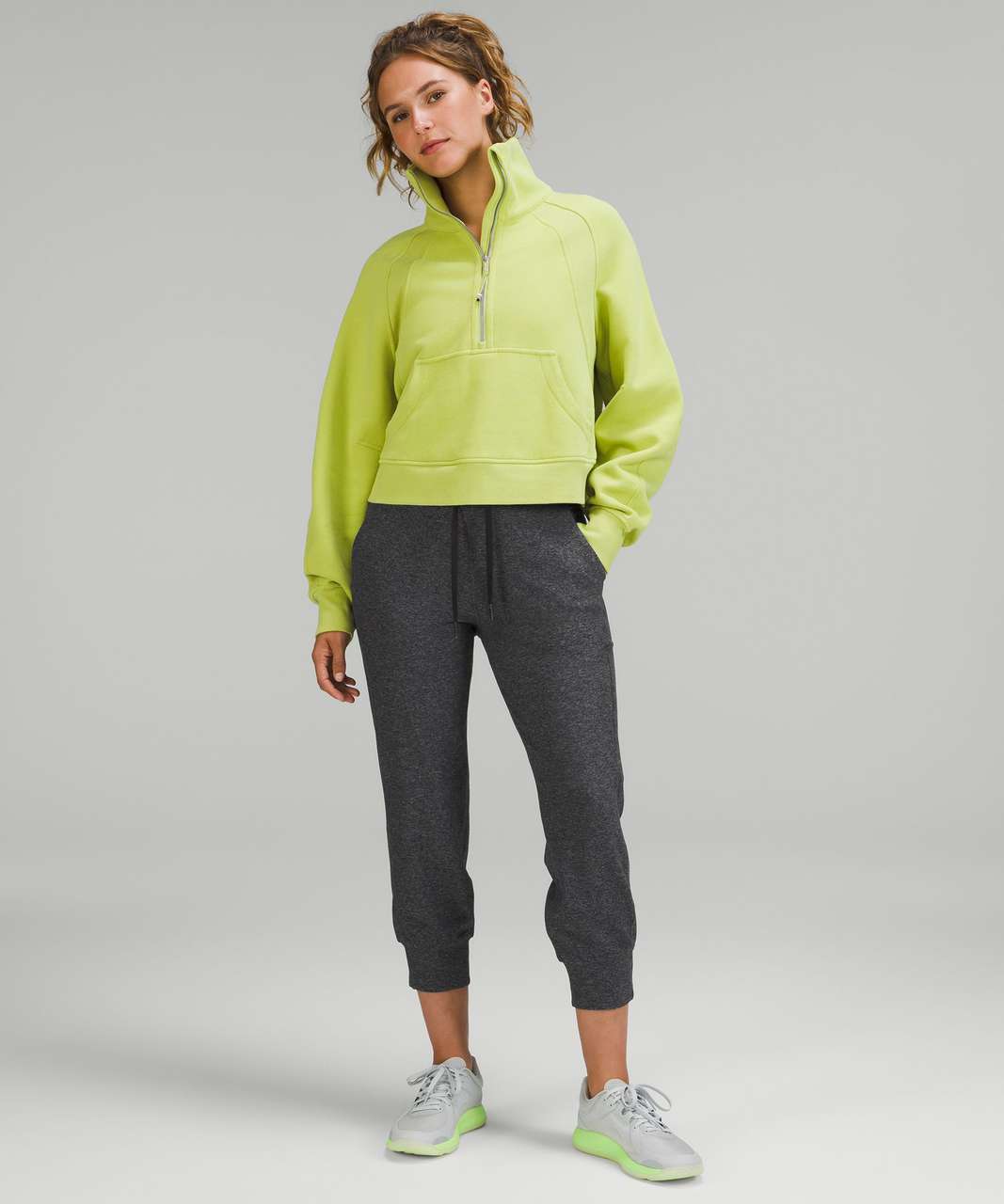 Lululemon Ready to Rulu Half-Zip Pullover - Heathered Raceway Grey - lulu  fanatics