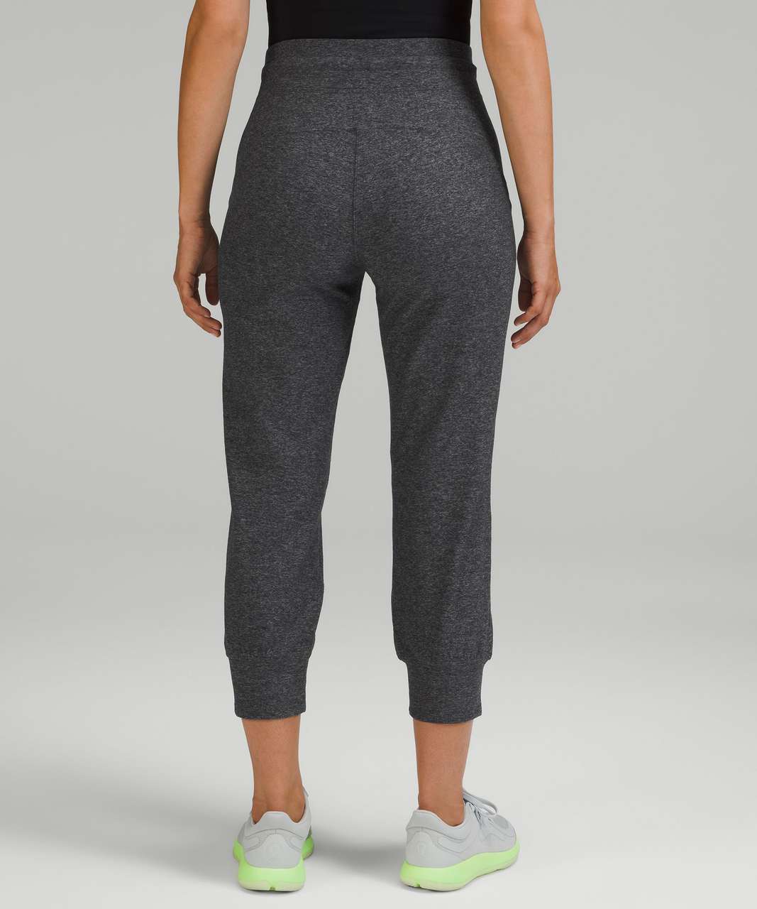 Lululemon Ready to Rulu High-Rise Cropped Jogger - Heathered Raceway Grey / Black