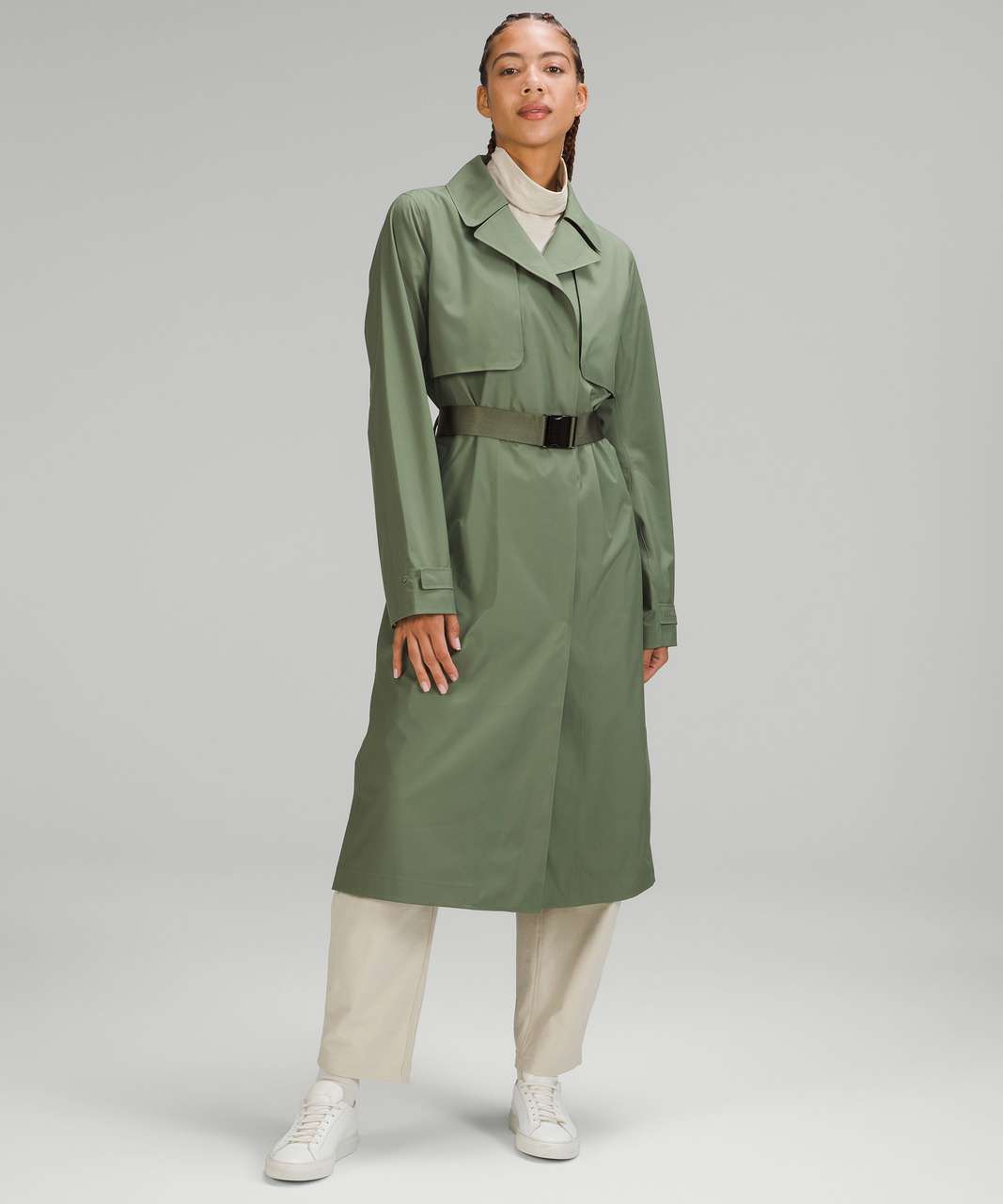 Lululemon Always There Trench Coat - Medium Olive