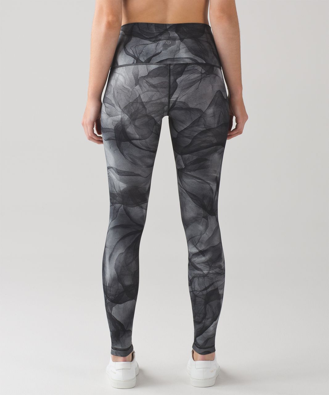 Lululemon Wunder Under Pant (Hi-Rise) - Luon Variegated Knit Black  Heathered Black - lulu fanatics