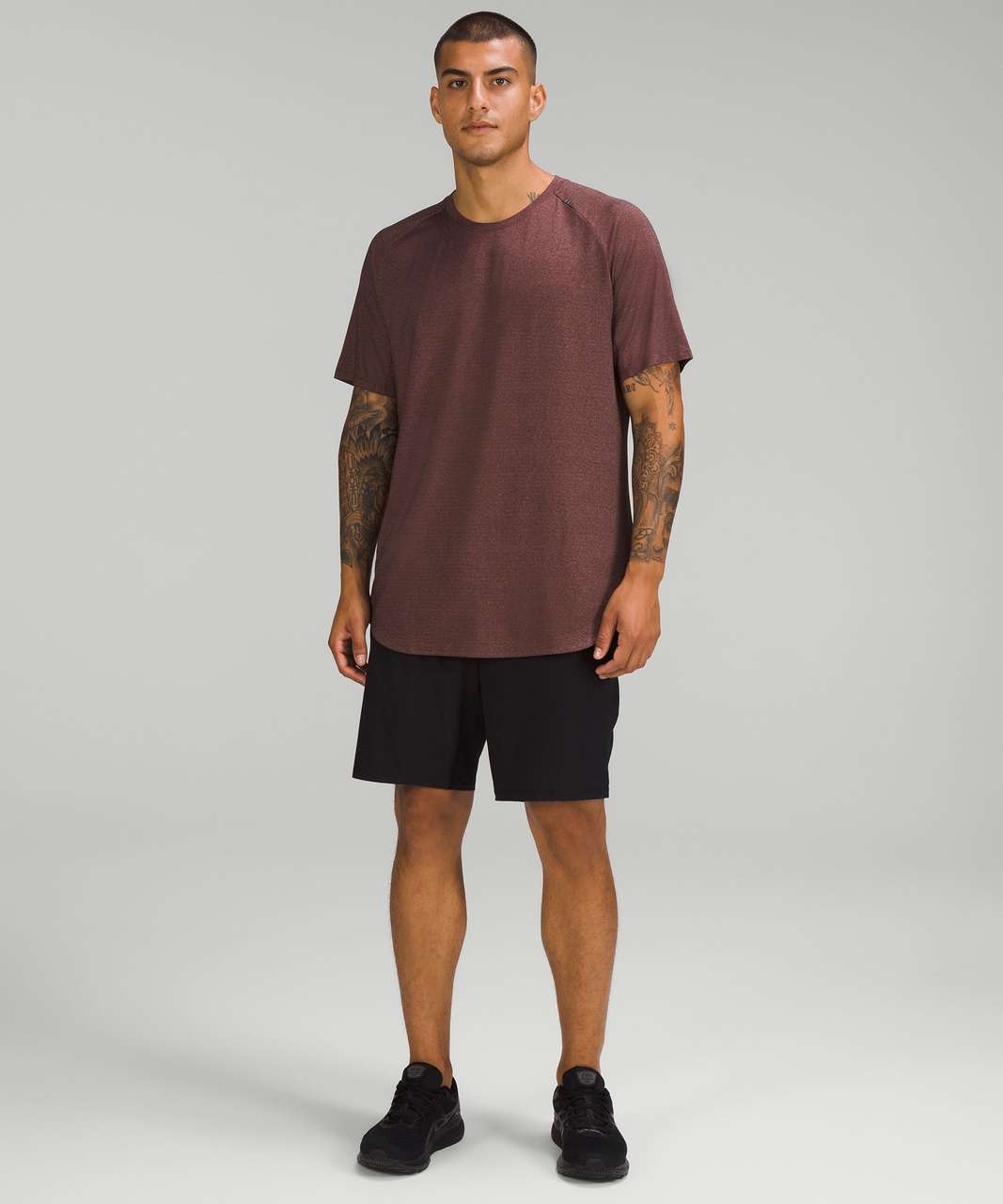 Lululemon Drysense Training Short Sleeve Shirt - Black / Brier Rose