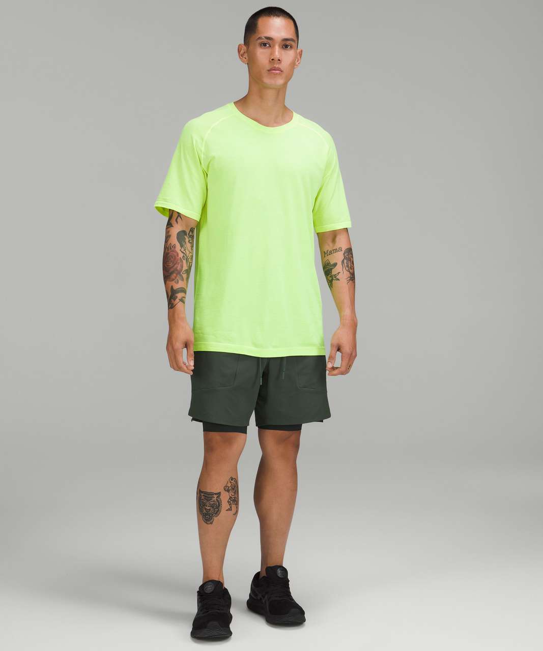 Lululemon License to Train Lined Short 7" - Smoked Spruce