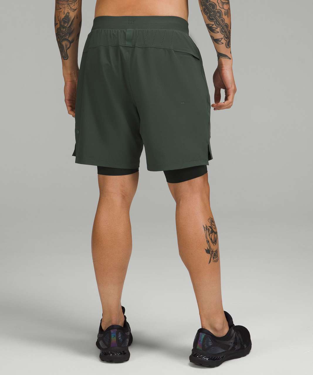 Lululemon License to Train Lined Short 7 - Smoked Spruce - lulu