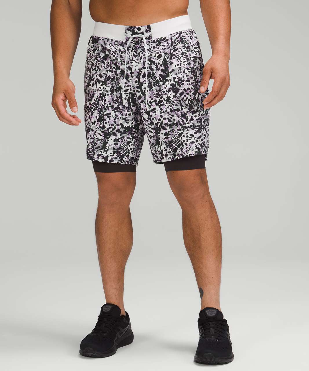 Lululemon License to Train Lined Short 7" - Command Camo Vapor Multi