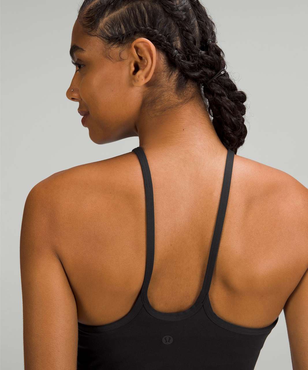 Nulu Back-Twist Yoga Tank Top, Black