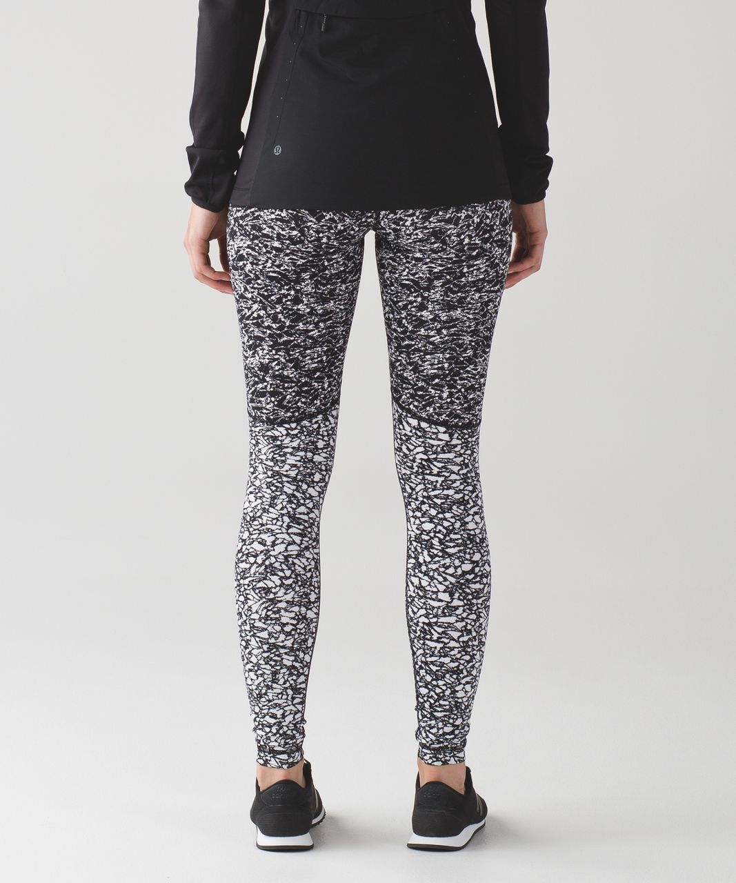 Lululemon Wunder Under Pant (Hi-Rise) - Ice Breaker White Black / Iced Wave White Black