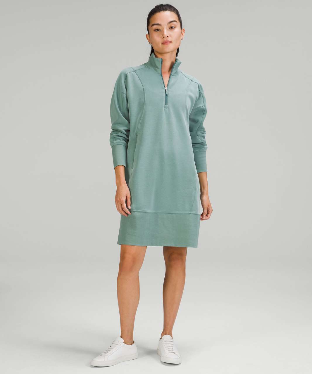 Lululemon Softstreme Long-Sleeve Half-Zip Dress - Tidewater Teal