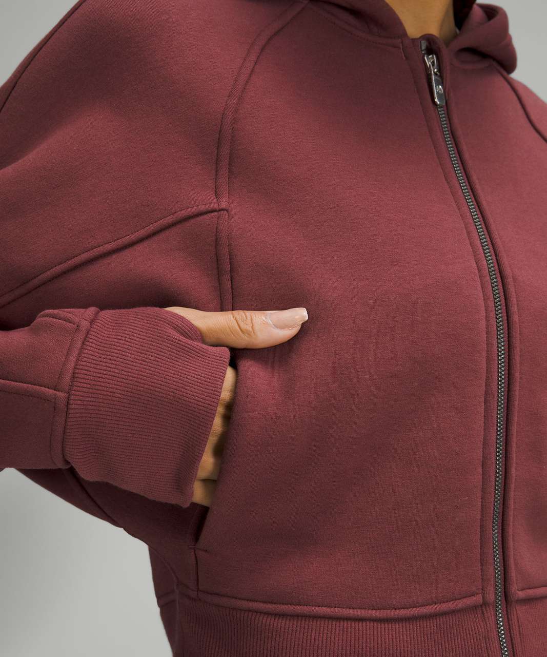 Lululemon Thick Fleece Zip Hoodie - Smoky Red