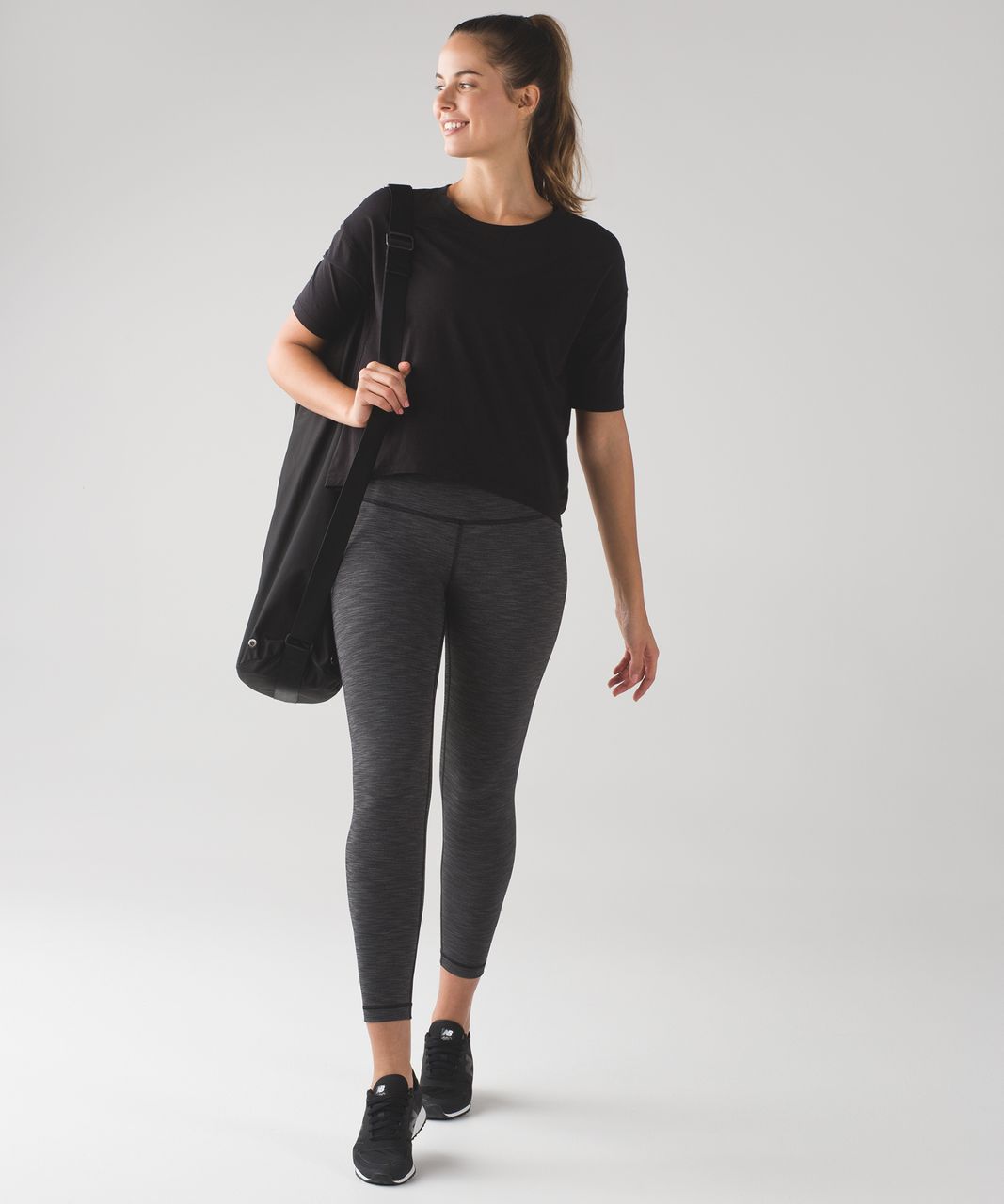 Lululemon High Times Pant (First Release) - Giant Herringbone Black  Heathered Black / Black - lulu fanatics