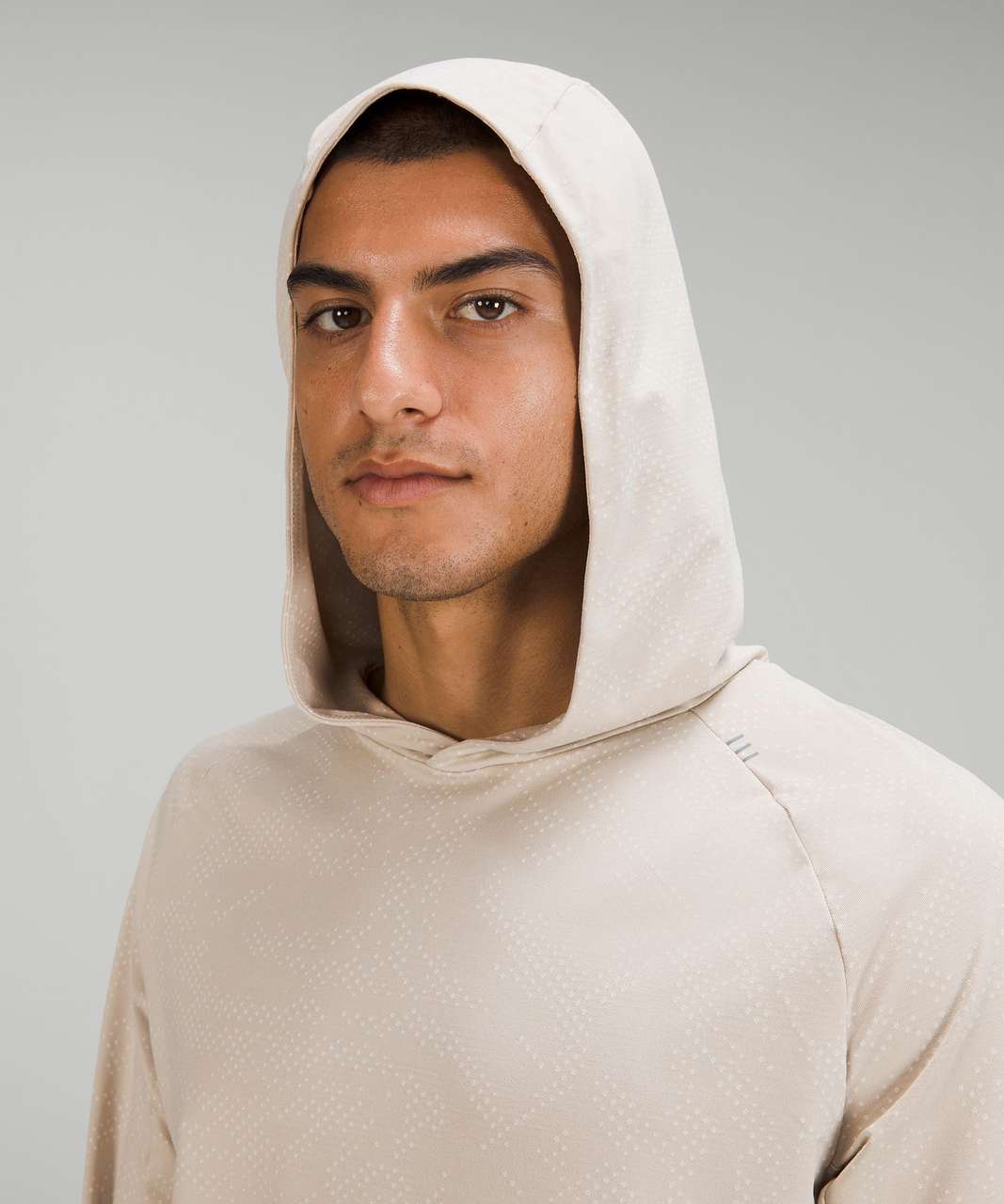 Lululemon Drysense Training Hoodie - Liquiform Jacquard Silverstone Light Ivory