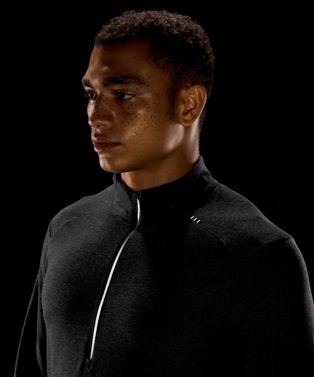 Lululemon Surge Half Zip - Heathered Black - lulu fanatics