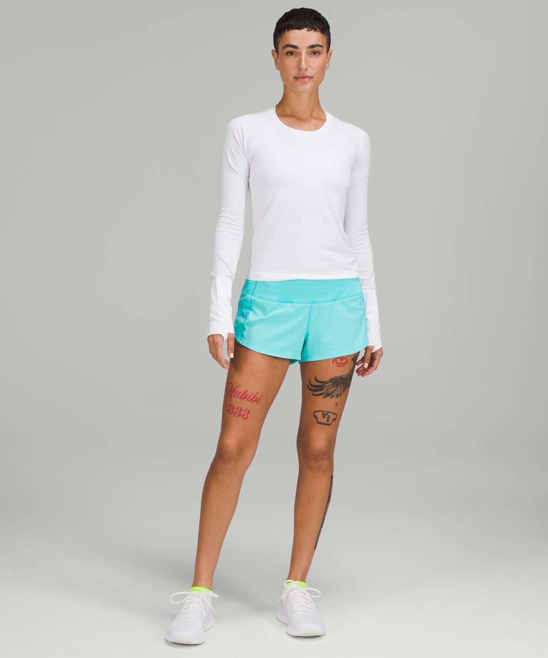 Lululemon Speed Up Low-Rise Lined Short 2.5" - Electric Turquoise