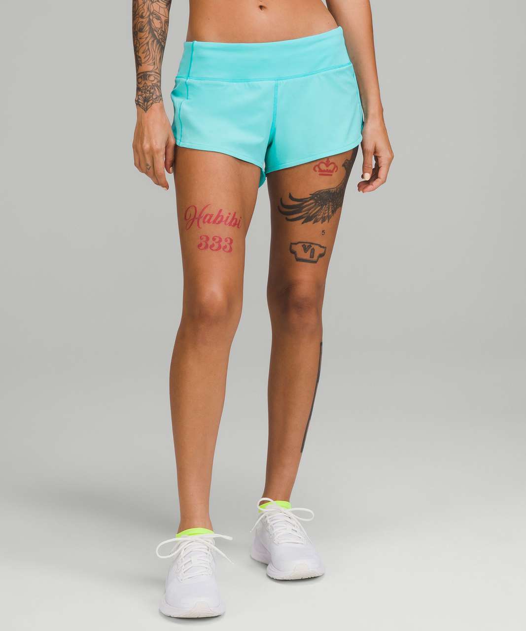 Lululemon Speed Up Low-Rise Lined Short 2.5" - Electric Turquoise