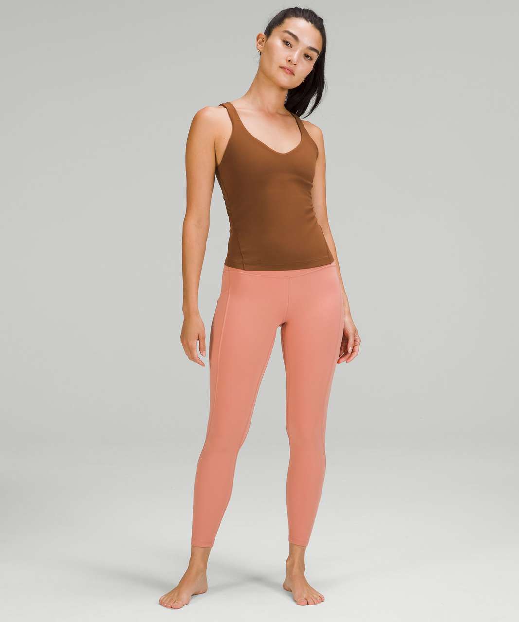 Nike - Yoga Luxe Women's 7/8 Tights - RED BARK/TERRA BLUSH