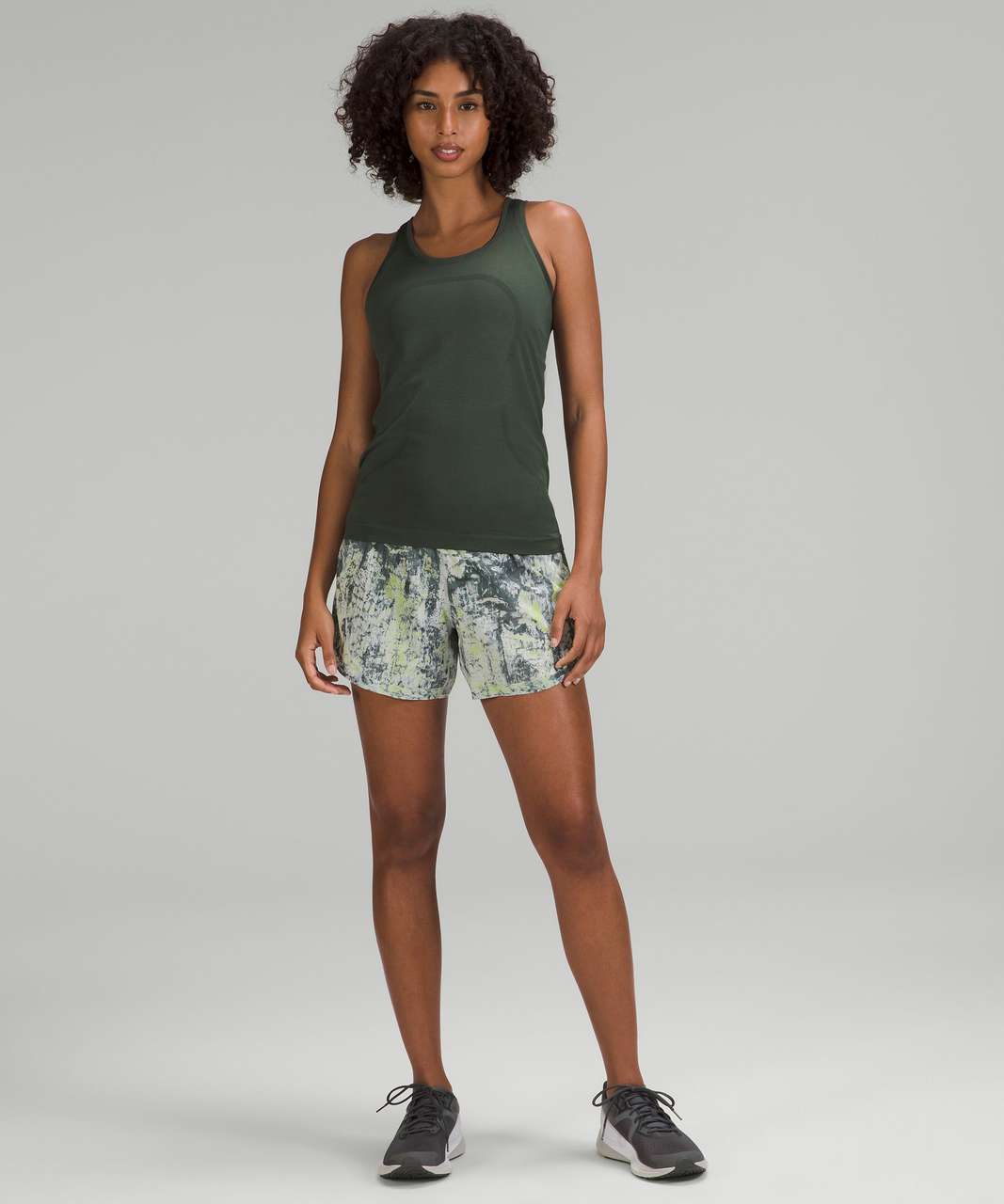 Lululemon Track That Mid-Rise Lined Short 5" - Cinder Grain Smoked Spruce Multi