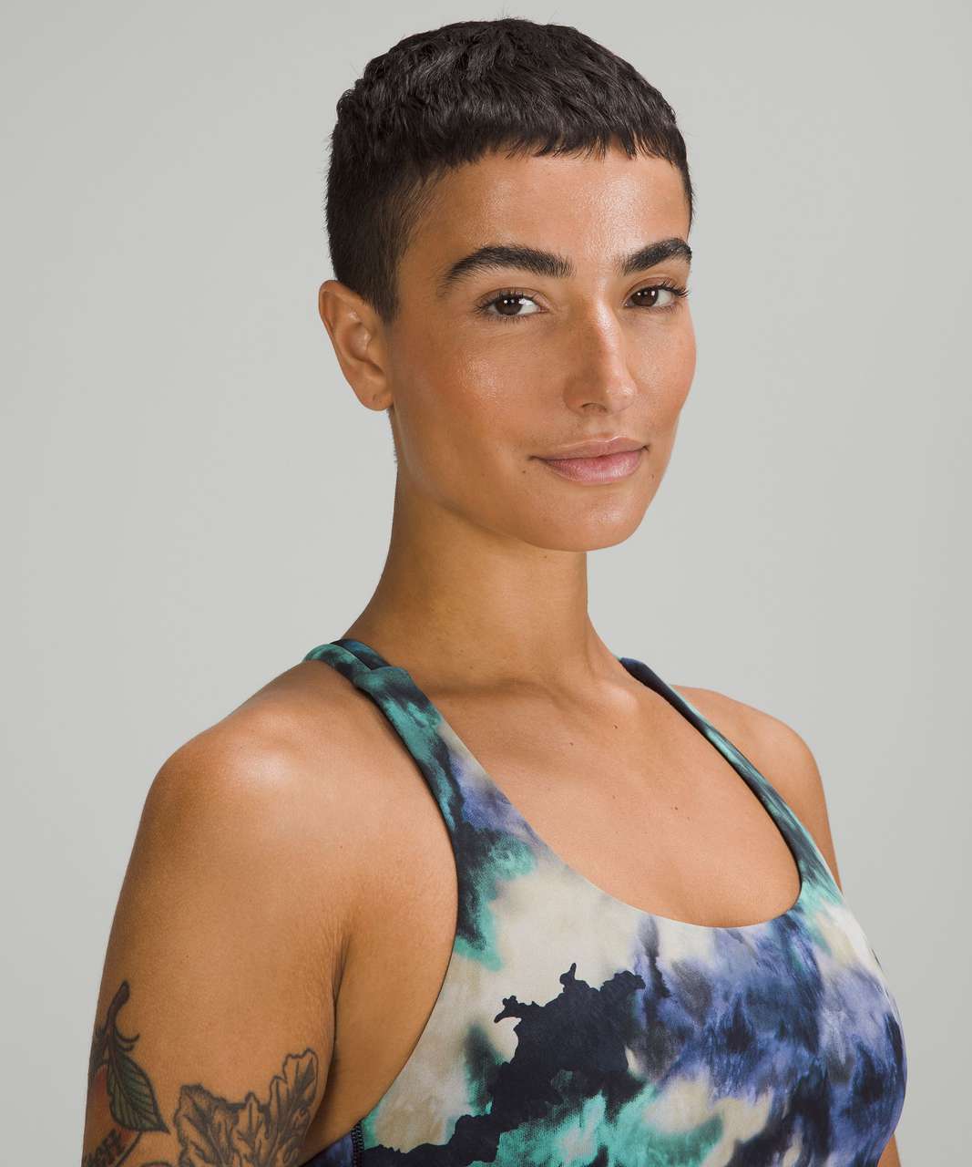 Lululemon Energy Longline Bra *Medium Support, B–D Cups - Meteor Wash Print Multi